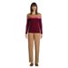 Women's Sport Knit Corduroy Elastic Waist Pants High Rise Pattern, alternative image