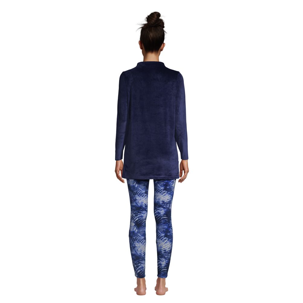 Women's Cozy Pajama Set Long Sleeve Top and Print Leggings