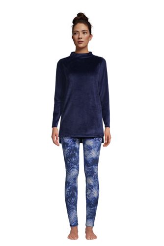 Lands' End Women's Tall Pajama Set Knit Long Sleeve T-shirt And Flannel  Pants - Medium Tall - Deep Sea Navy Holiday Pups : Target