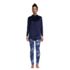 Women's Cozy Pajama Set Long Sleeve Top and Print Leggings, Front