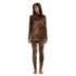 Women's Cozy Pajama Set Long Sleeve Top and Print Leggings, Front