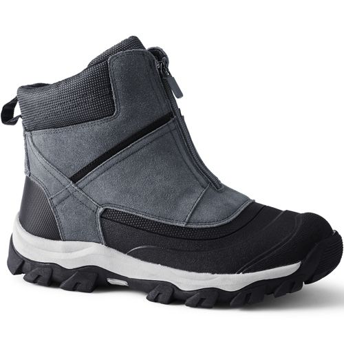 Mens winter boots with hot sale zipper