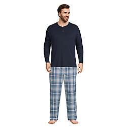 Men's Big and Tall Knit Rib Pajama Henley, alternative image