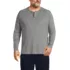Men's Big Knit Rib Pajama Henley, Front