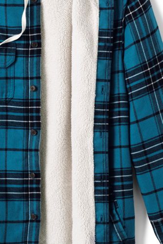 lands end fleece lined flannel shirt