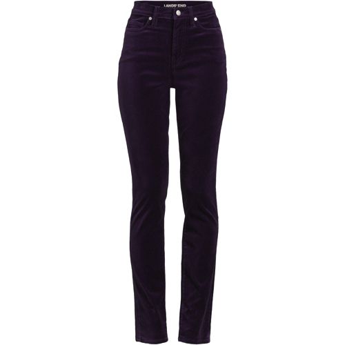 Women's Slim Leg Velvet Jeans, High Waisted | Lands' End