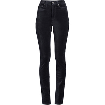 Pantalon Slim Taille Haute en Velours Stretch, Femme Stature Standard image number 3