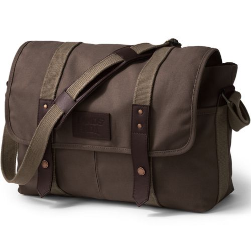 Waxed Canvas Messenger Bag Small