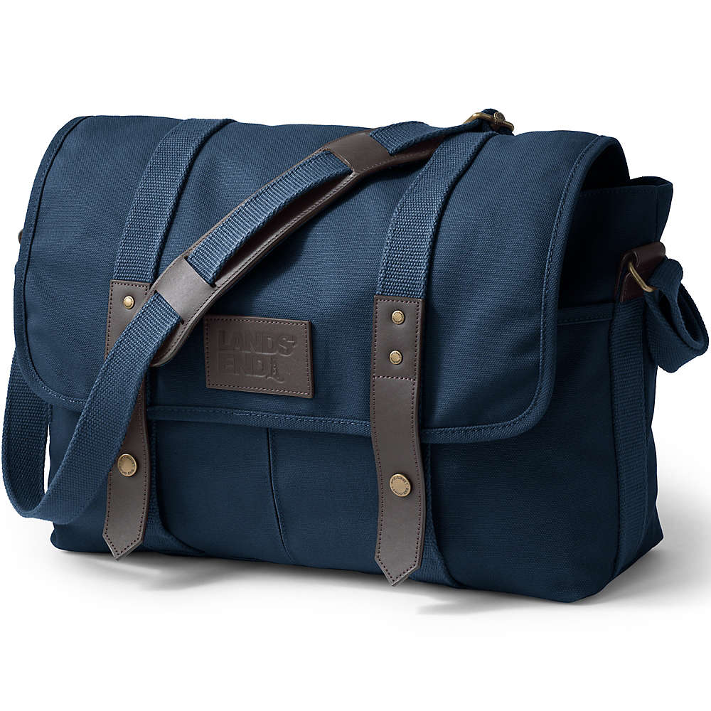 Waxed Canvas Messenger Bag, Front