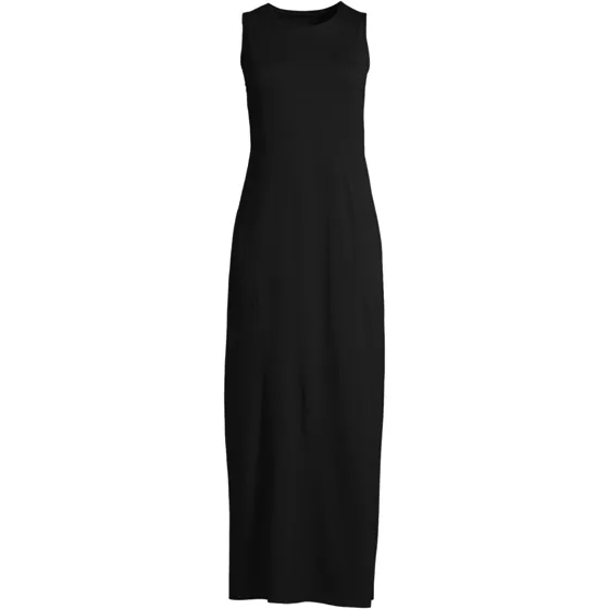 Women's Long Cotton Jersey Sleeveless Swim Cover-up Maxi Dress - primary