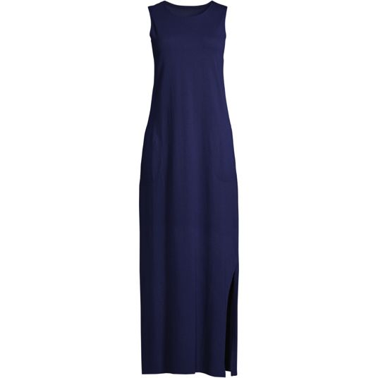 lands' end women's cotton jersey sleeveless swim cover-up dress Lands' End Women's Cotton Jersey Sleeveless Swim Cover-up Dress Print - Small