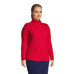 Women's Plus Size Cozy Lofty Bobble Turtleneck Sweater, alternative image