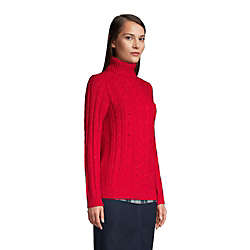 Women's Cozy Lofty Bobble Turtleneck Sweater, alternative image