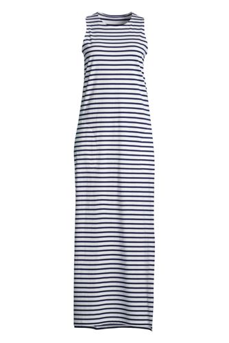 Maxi Robe de Plage Sans Manches en Coton, Femme Stature Standard image number 7