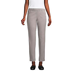 Women's Mid Rise Pull On Chino Ankle Pants, Front