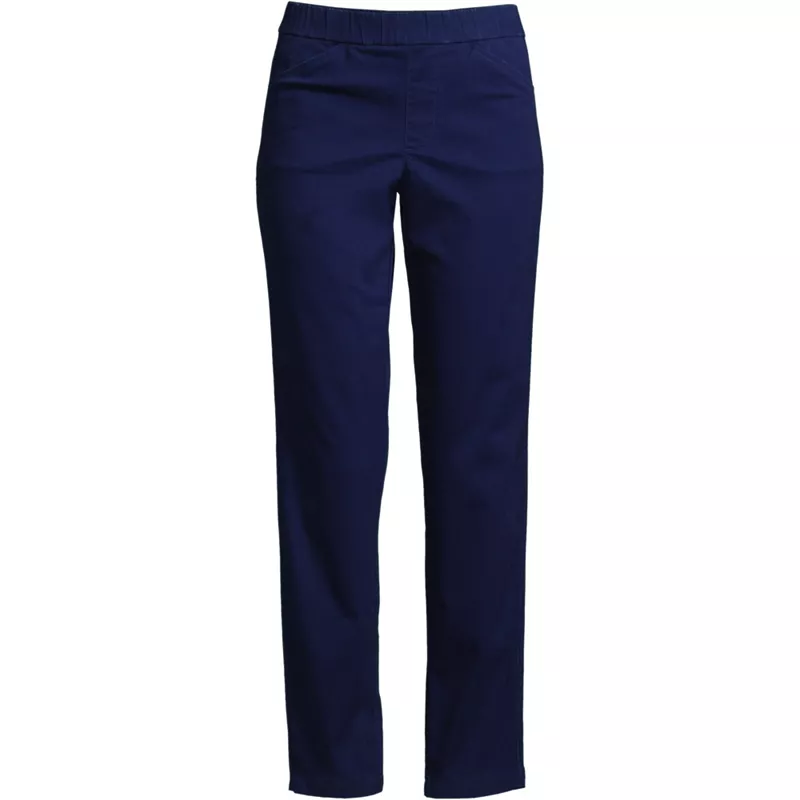Women's Mid Rise Pull On Chino Ankle Pants, Front