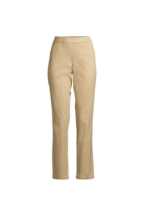 Women's Mid Rise Pull On Chino Ankle Pants