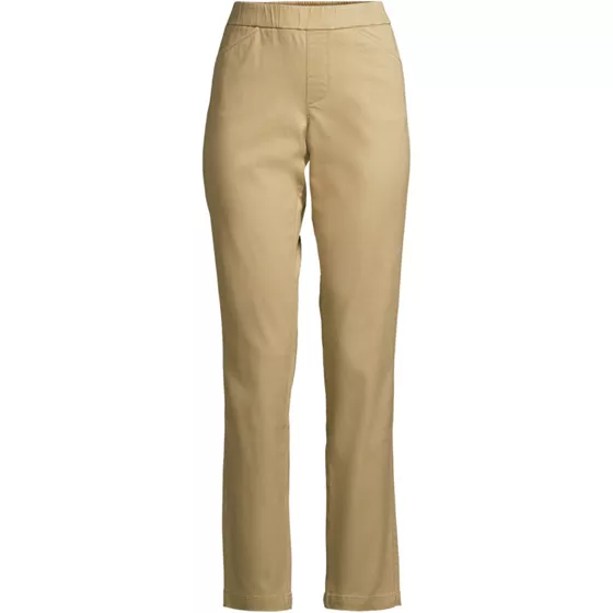 Women's Mid Rise Pull On Chino Ankle Pants - primary