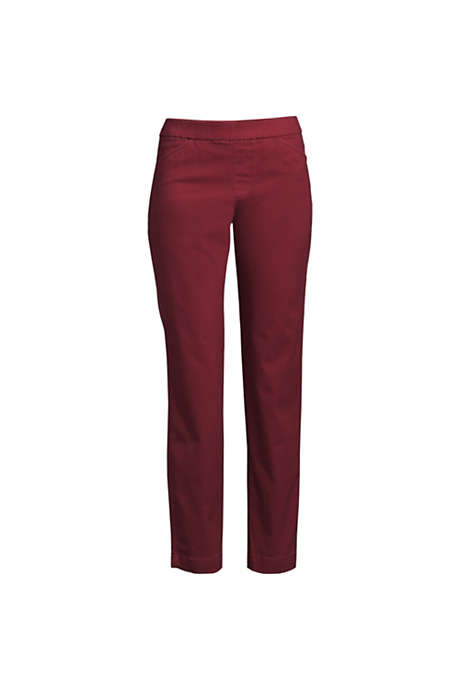 Women's Mid Rise Pull On Chino Ankle Pants