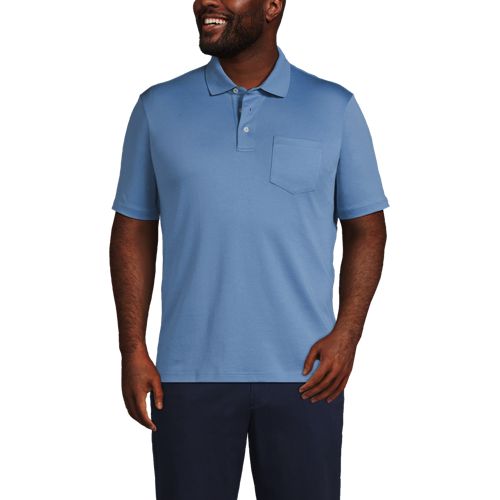 Men's Big and Tall Short Sleeve Super Soft Supima Polo Shirt with