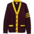School Uniform Custom Boys Varsity V-neck Cardigan, Front