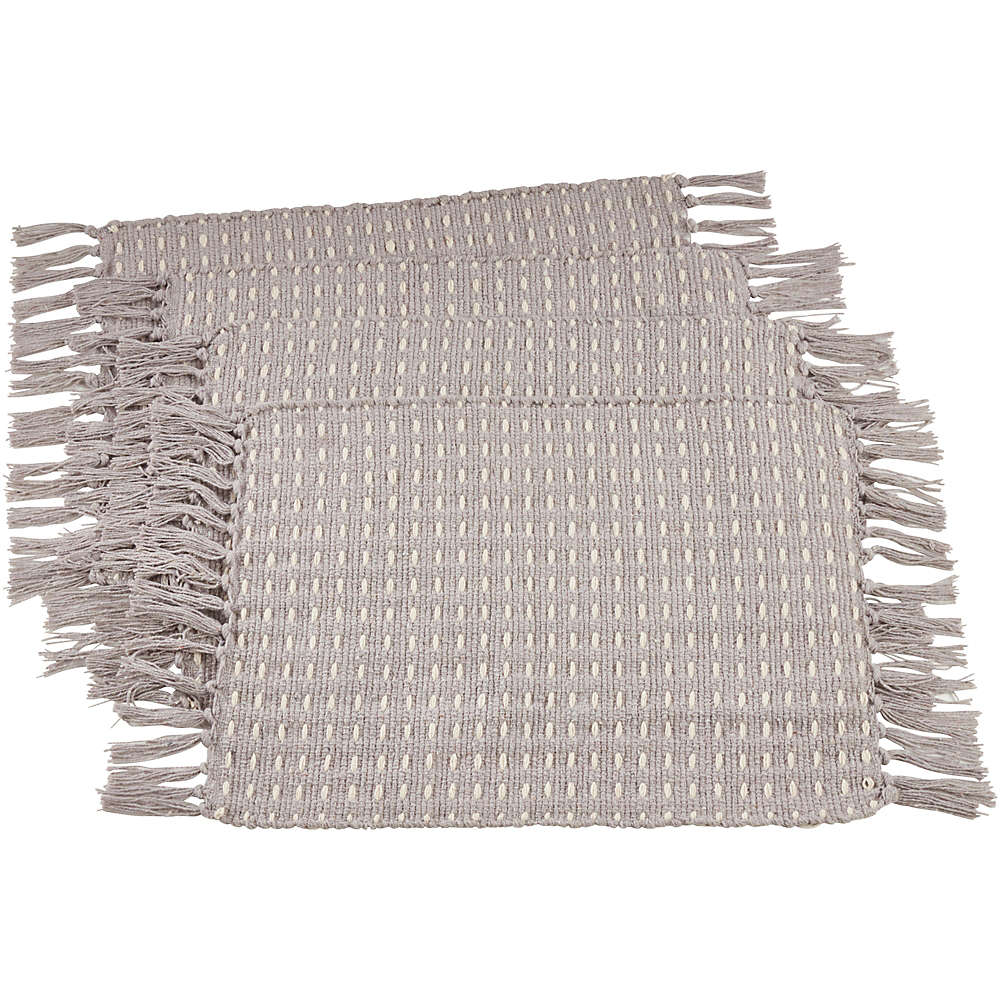 Saro Lifestyle Dashed Woven Cotton Placemats - Set of 4, Front