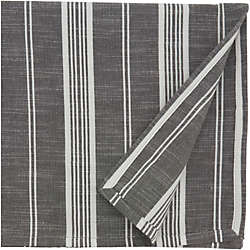 Saro Lifestyle Striped Cotton Table Runner, Back