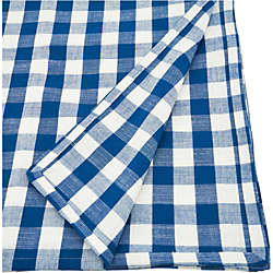 Saro Lifestyle 72x72 Gingham Cotton Square Tablecloth, Back