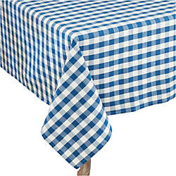 Saro Lifestyle 72x72 Gingham Cotton Square Tablecloth, Front