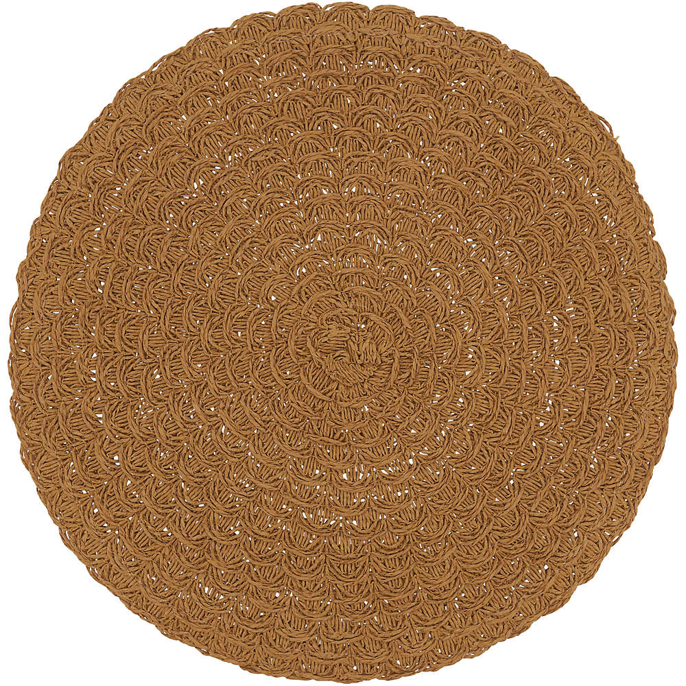 Saro Lifestyle Woven Round Placemats - Set of 4, Front