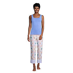 Women's Cotton Poplin Pajama Crop Pants, alternative image