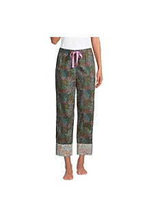 Women's Cotton Cropped Poplin Pyjama Bottoms