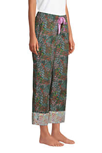 Women's Cotton Poplin Pajama Crop Pants, alternative image