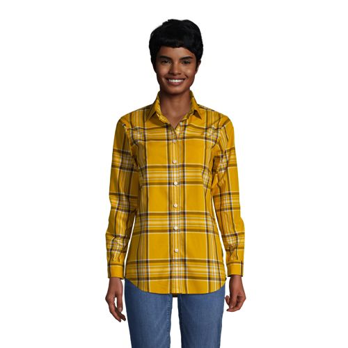 Women's Cotton Boyfriend Fit Long Sleeve Tunic Top Lands' End