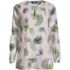 Women's Cotton Long Sleeve Split Neck Tunic Top, Front