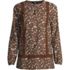 Women's Cotton Long Sleeve Split Neck Tunic Top, Front