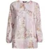 Women's Plus Size Cotton Long Sleeve Split Neck Tunic Top, Front