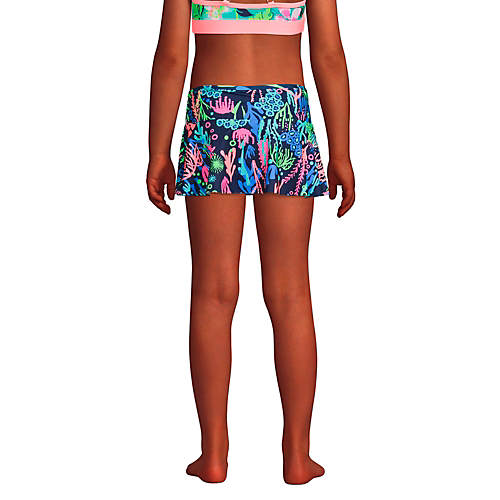 Girls Swim Mini Skirt Swim Bottoms - Secondary