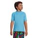 Boys Husky Short Sleeve Crew Neck Swim UPF 50 Rash Guard, Front