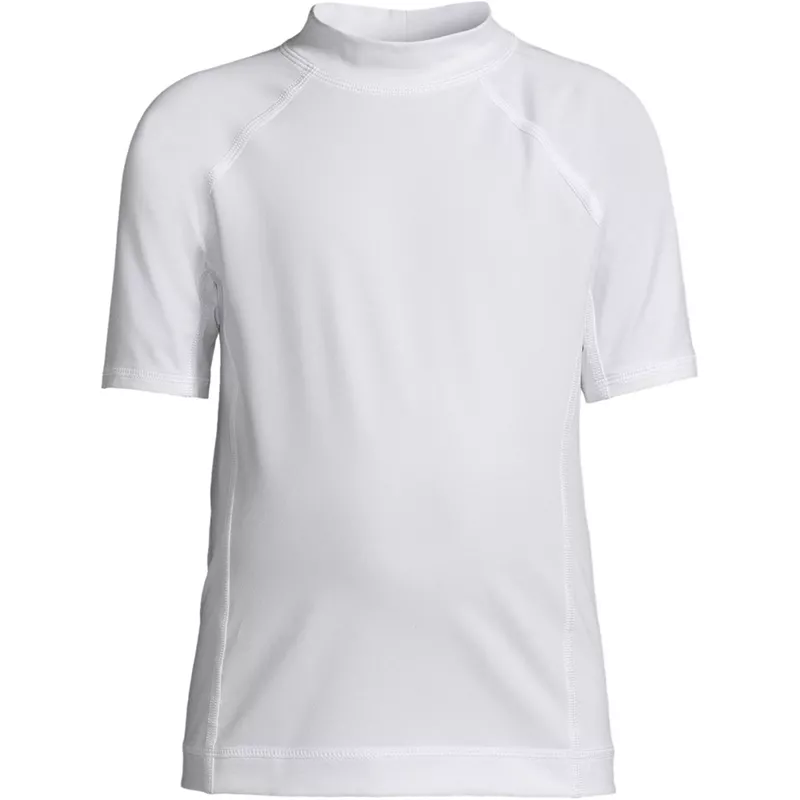 Boys Husky Short Sleeve Crew Neck Swim UPF 50 Rash Guard, Front