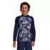 Boys Long Sleeve Mock Neck UPF 50 Swim Rash Guard, Front
