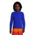 Boys Husky Mock Neck Long Sleeve UPF 50 Swim Rash Guard, Front