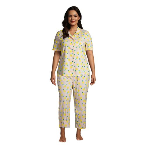 Popelin-Pyjamahose in 7/8-Länge für Damen in Plus-Größe image number 3