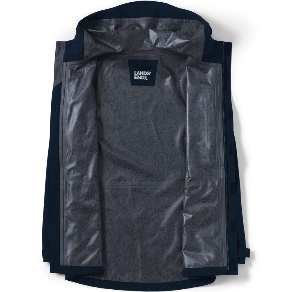 Lands end waterproof rain jacket sale