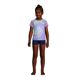 Girls Short Sleeve Crew Neck UPF 50 Swim Rash Guard, alternative image