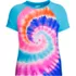 Girls Short Sleeve Crew Neck UPF 50 Swim Rash Guard, Front