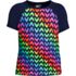 Girls Short Sleeve Crew Neck UPF 50 Swim Rash Guard, Front