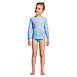 Girls Slim Rash Guard Swim Top Bikini Top and Bottoms UPF 50 Swimsuit Set, alternative image