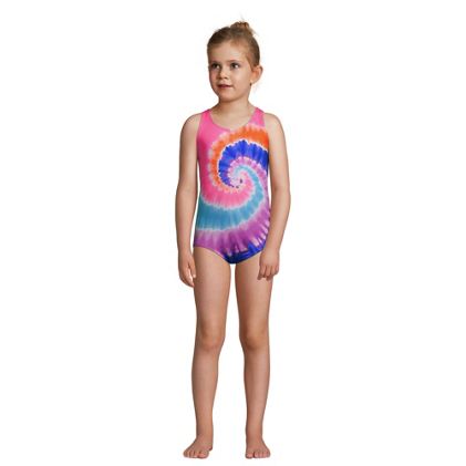 Girls One Piece UPF 50 Tugless Swimsuit - image 1