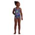 Girls One Piece UPF 50 Tugless Swimsuit, Front